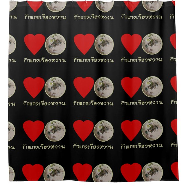 Love Thai Green Curry ... Thailand Street Food Shower Curtain (Front)