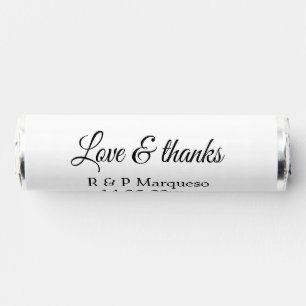Love & thanks add couple name wedding add date yea breath savers® mints