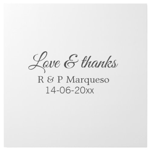 Love  thanks add couple name wedding add date yea gallery wrap