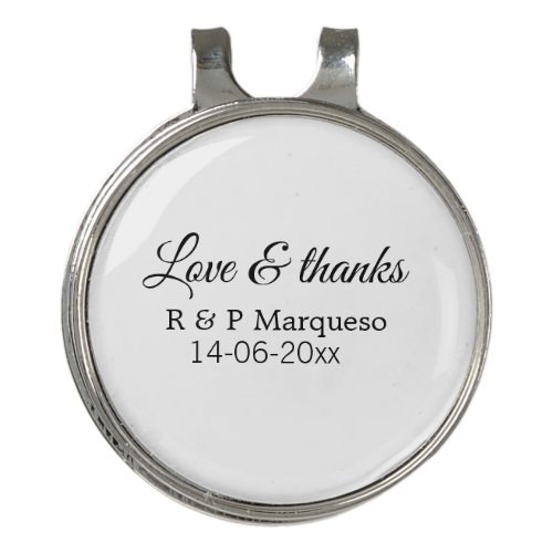 Love  thanks add couple name wedding add date yea golf hat clip