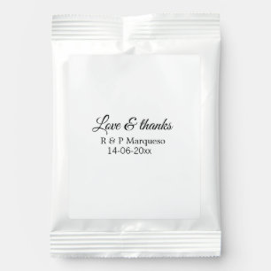 Love & thanks add couple name wedding add date yea hot chocolate drink mix