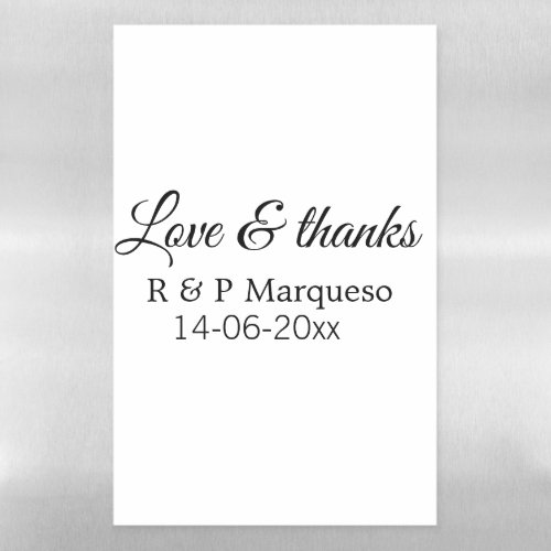 Love  thanks add couple name wedding add date yea magnetic dry erase sheet