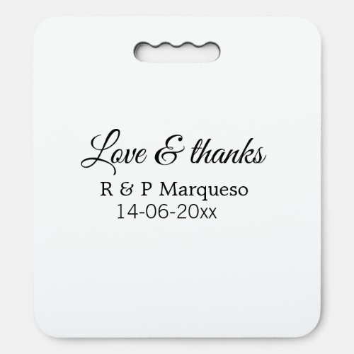 Love  thanks add couple name wedding add date yea seat cushion