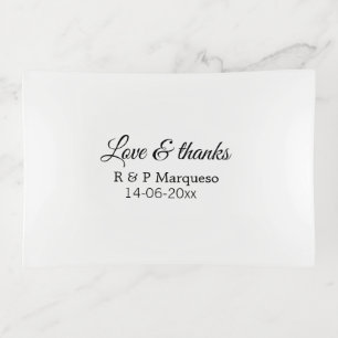 Love & thanks add couple name wedding add date yea trinket tray