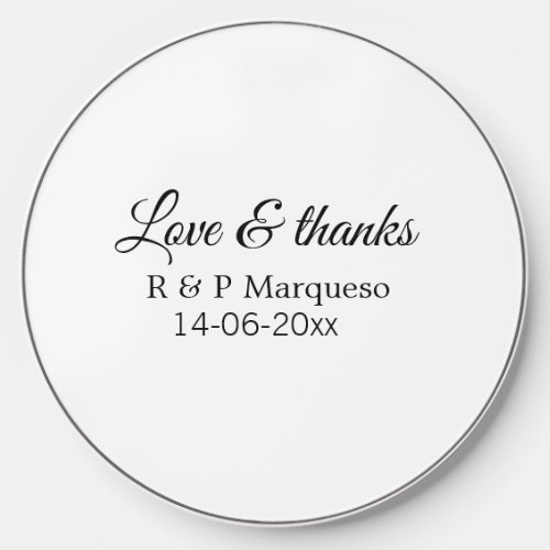 Love  thanks add couple name wedding add date yea wireless charger 