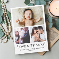 Love & Thanks Baby Baptism Photo Collage Grid