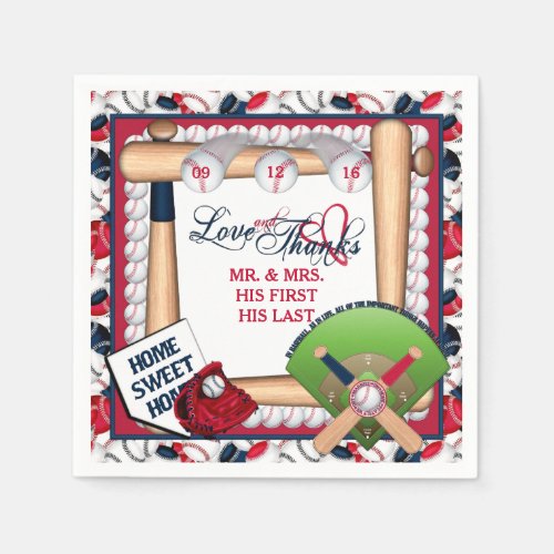 Love_Thanks Baseball Wedding_CUSTOM NAPKINS