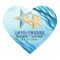 Love & Thanks. Beach Starfish Wedding Stickers