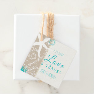 Love & Thanks Beach Wedding Favor Tags