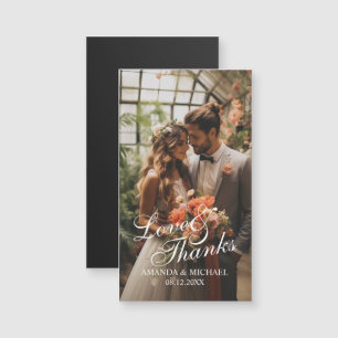 'Love & Thanks' Custom Photo Wedding Favor