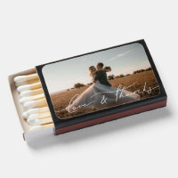 Love & Thanks Elegant Script Wedding Photo Favor