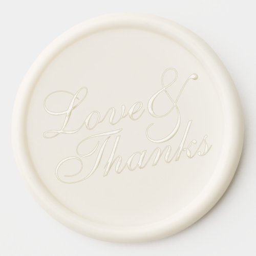 Love  Thanks Elegant Wedding Favor Wax Seal Sticker