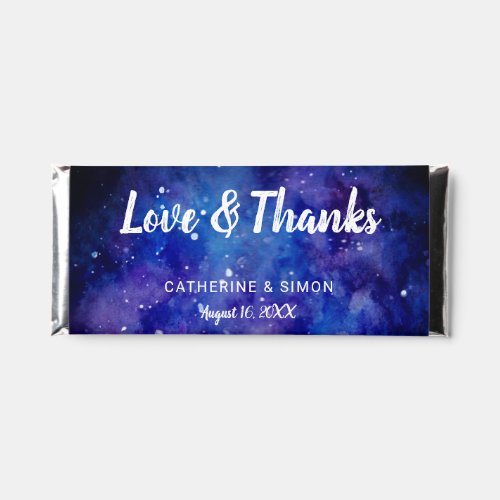 Love  Thanks Galaxy Wedding Starry Night Stars  Hershey Bar Favors