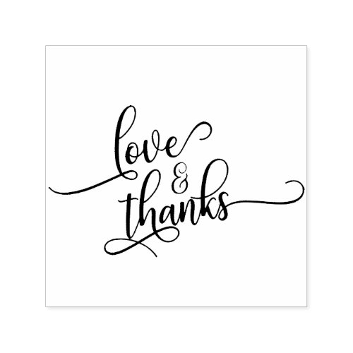 Love  Thanks in Pretty Script Typography Self_inking Stamp