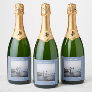 Periwinkle Wine & Champagne Labels | Zazzle