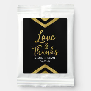 Love & Thanks Modern Faux Gold Chevron Geometric Margarita Drink Mix