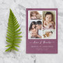 Love & Thanks | Modern Four Photo New Baby  Thank You Card