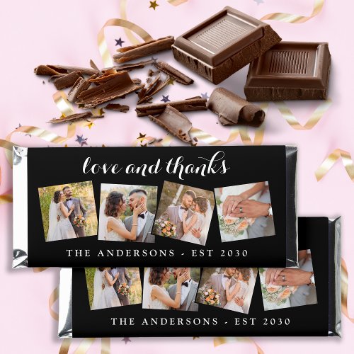 Love  Thanks Personalized Photo Collage Wedding  Hershey Bar Favors