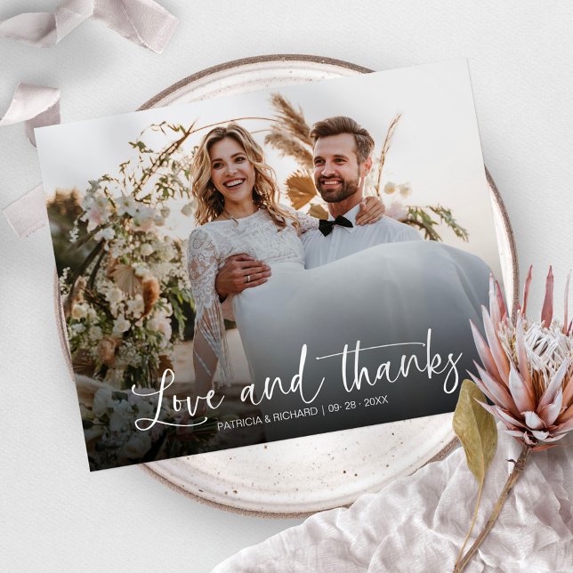 Love & Thanks Photo Budget Wedding Thank You Cards (Creator Uploaded)