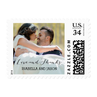 LOVE & THANKS SCRIPT | WEDDING THANK YOU STAMP