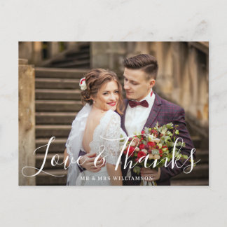 Love & Thanks | Thank you wedding photo card