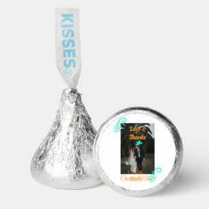 Love & thanks wedding couple photo modern add oran hershey®'s kisses®