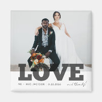 Love Thanks Wedding Photo Favor Thank You 