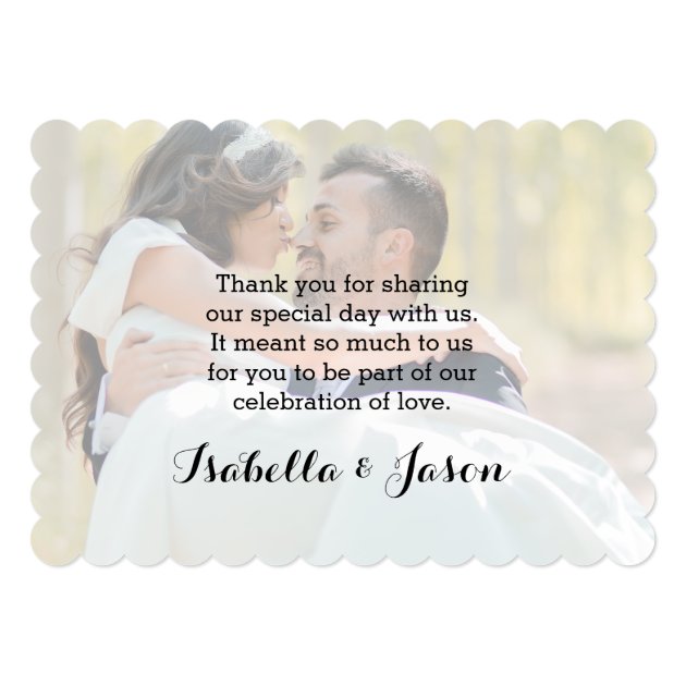 LOVE & THANKS | WEDDING PHOTO THANK YOU CARD