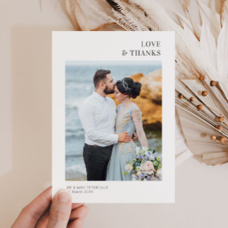 LOVE & THANKS | wedding thank you card