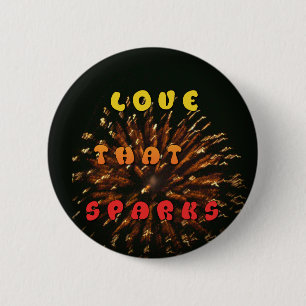Love That Sparks Abstract Art Design Print Button