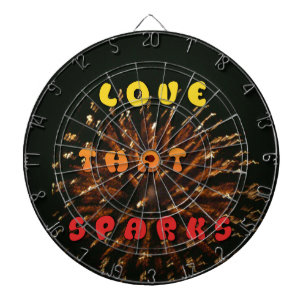 Love That Sparks Abstract Art Design Print Dart Board