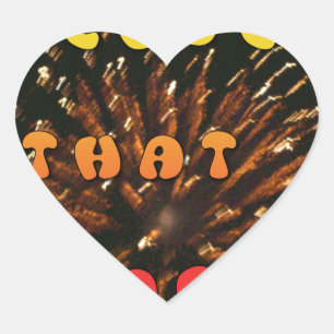 Love That Sparks Abstract Art Design Print Heart Sticker