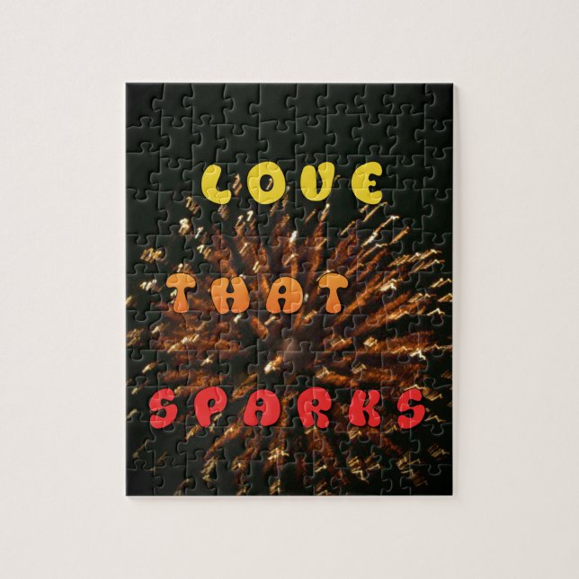 Love That Sparks Abstract Art Design Print Jigsaw Puzzle (Vertical)