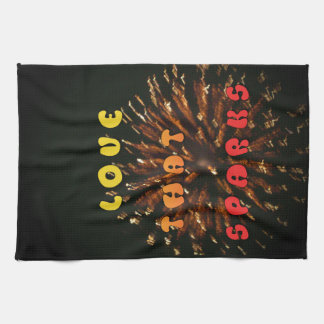 Love That Sparks Abstract Art Design Print Kitchen Towel