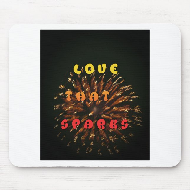Love That Sparks Abstract Art Design Print Mouse Pad (Front)
