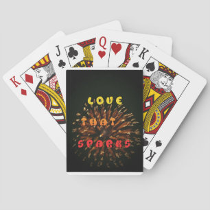 Love That Sparks Abstract Art Design Print Poker Cards