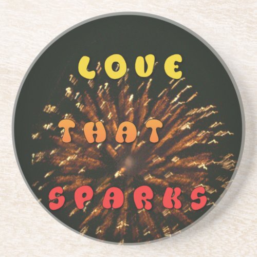 lOVE THAT SPARKS hAKUNA mATATA SPARKINGpng Sandstone Coaster