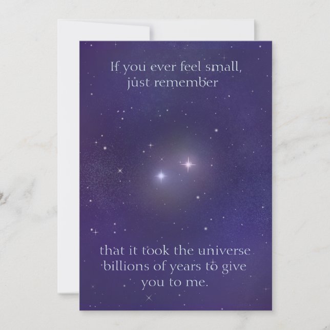 Love that took the Universe Billions of Years Holiday Card (Front)