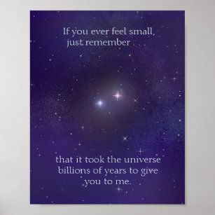 Love that took the Universe Billions of Years Poster