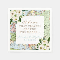 Love That Travels around the World Floral Map