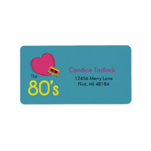Love the 80's Address label