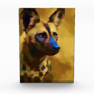 Love the African Wild Dog Abstract Acrylic Award
