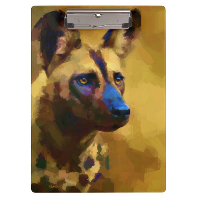 Love the African Wild Dog Clipboard (Front)