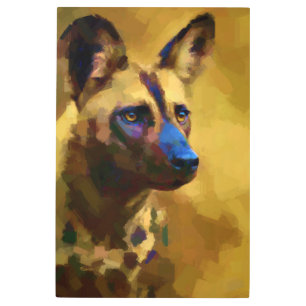 Love the African Wild Dog Metal Print