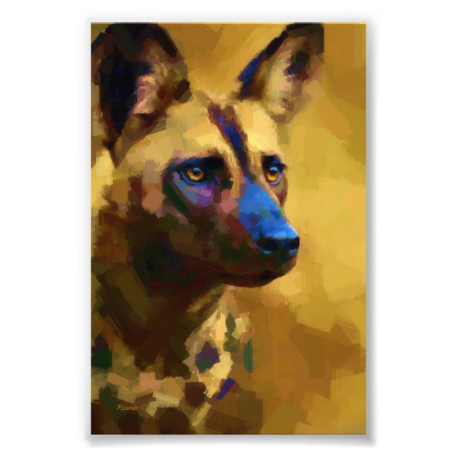 Love the African Wild Dog Photo Print (Front)