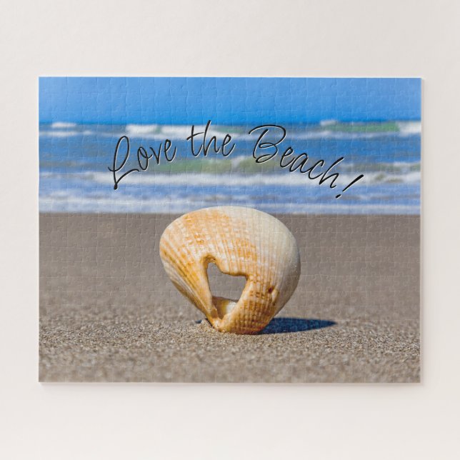 Love the Beach!  Love Shell on Sand at the Beach Jigsaw Puzzle (Horizontal)