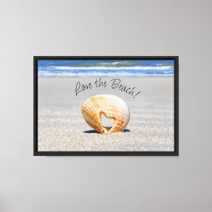 Love the Beach! Love Shell on the Beach Canvas Print