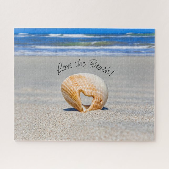 Love the Beach!  Love Shell on the Beach Jigsaw Puzzle (Horizontal)