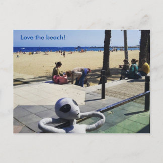 Love the beach postcard