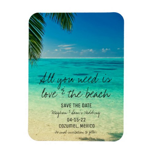 Love  The Beach Wedding Save Date Magnets